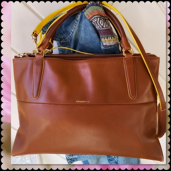 COACH BOUROUGH BAG IN SADDLE / BRITISH TAN
BEAUTIFUL PEBBLED LEATHER - Picture 2 of 16